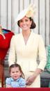 <p>For t<a href="https://www.townandcountrymag.com/society/tradition/a27753673/kate-middleton-dress-trooping-the-colour-2019/" rel="nofollow noopener" target="_blank" data-ylk="slk:he annual Trooping the Colour parade, the Duchess chose a light yellow dress by Alexander McQueen;elm:context_link;itc:0;sec:content-canvas" class="link ">he annual Trooping the Colour parade, the Duchess chose a light yellow dress by Alexander McQueen</a>, with a hat by Philip Treacy.</p>