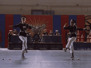 GIF of two girls dancing