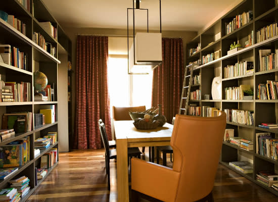 <body> <p>Avid readers, rejoice! We’ve found a home for all those boxes of books that are collecting dust in your attics. The Michael Fullen Design Group added floor-to-ceiling <a rel="nofollow noopener" href=" http://www.bobvila.com/slideshow/shelf-life-10-bookcases-you-can-make-yourself-47243#.VVoDuY5Viko?bv=yahoo" target="_blank" data-ylk="slk:bookshelves;elm:context_link;itc:0;sec:content-canvas" class="link ">bookshelves</a> to this family dining room to double its usefulness and create the perfect reading nook.</p> <p><strong>Related: <a rel="nofollow noopener" href=" http://www.bobvila.com/slideshow/11-novel-ways-to-design-a-home-library-46524#.VVoD345Viko?bv=yahoo" target="_blank" data-ylk="slk:11 "Novel" Ways to Design a Home Library;elm:context_link;itc:0;sec:content-canvas" class="link ">11 "Novel" Ways to Design a Home Library</a> </strong> </p> </body>