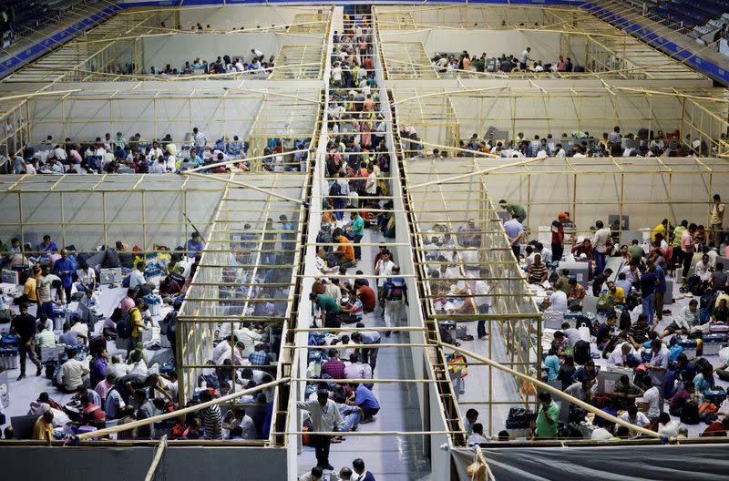 FILE PHOTO: Preparations ahead of the seventh and last phase of India's general election