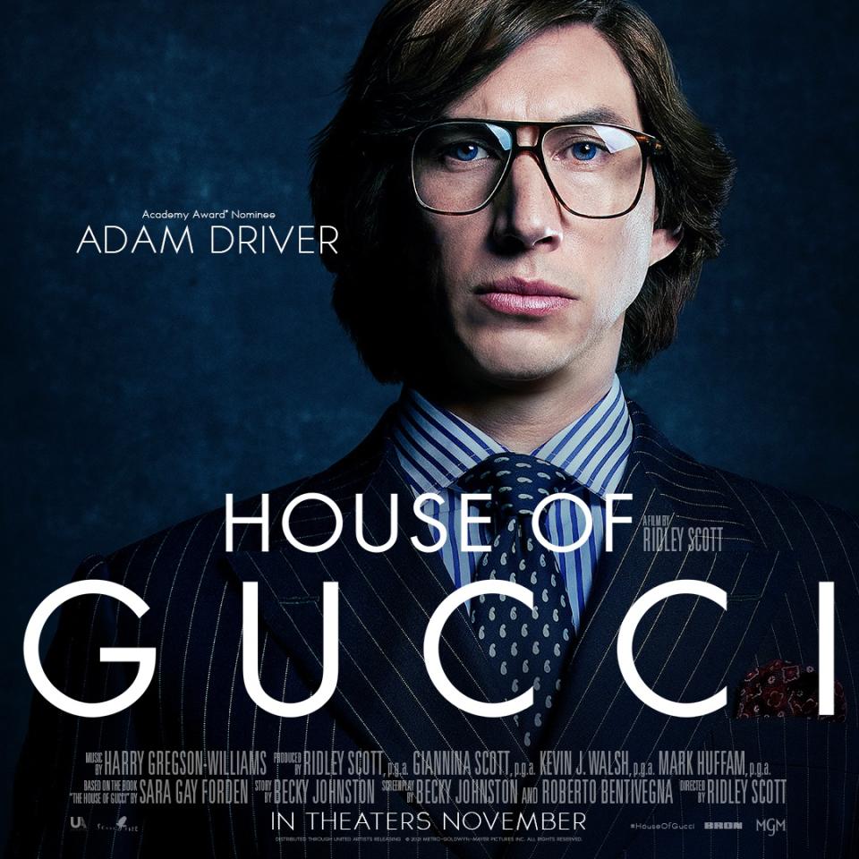 Adam Driver cast image released for the upcoming House of Gucci movie.