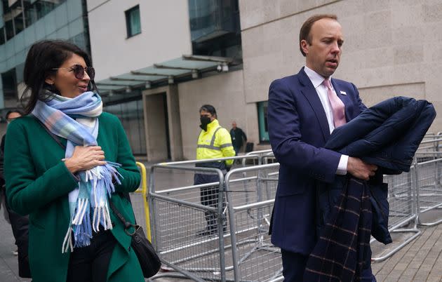 Health Secretary Matt Hancock with adviser Gina Coladangelo (Photo: Yui MokPA)