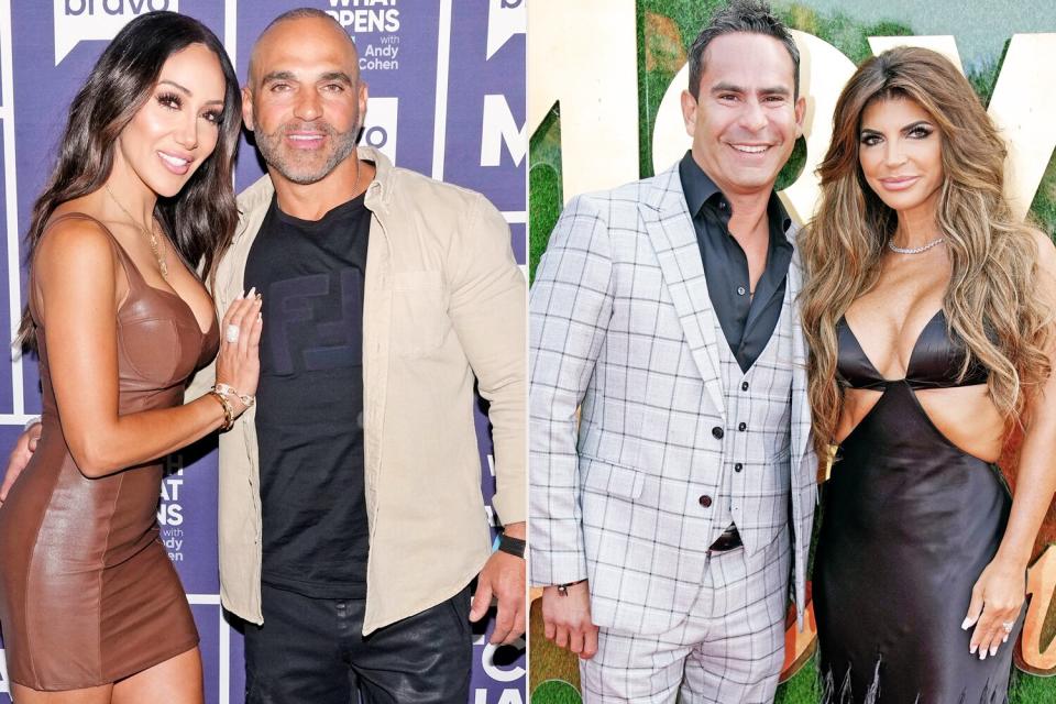 Melissa Gorga, Joe Gorga -- (Photo by: Charles Sykes/Bravo/NBCU Photo Bank via Getty Images); Luis Ruelas and Teresa Giudice attend the 2022 MTV Movie &amp; TV Awards: UNSCRIPTED at Barker Hangar in Santa Monica, California and broadcast on June 5, 2022. (Photo by Jeff Kravitz/Getty Images for MTV)