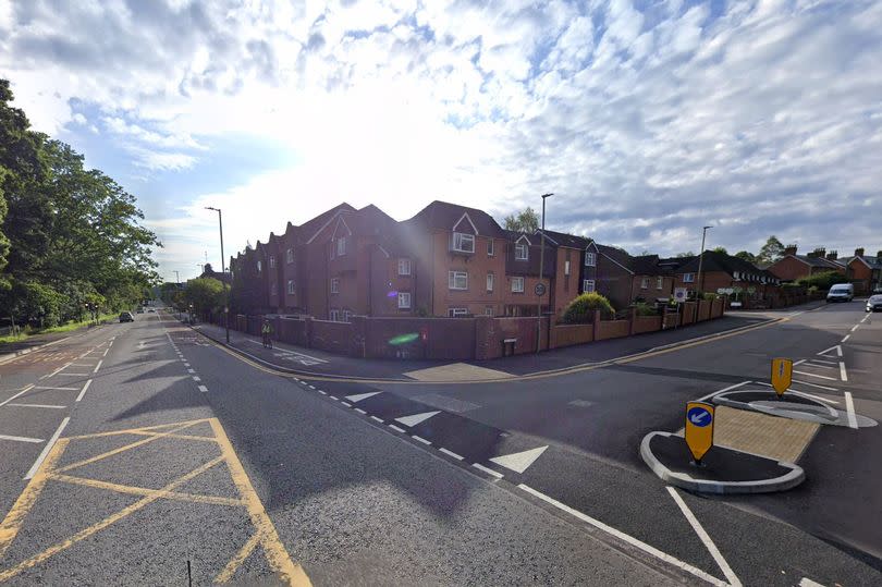 The crash occurred at the junction of A30 London Road and The Avenue in Camberley. -Credit:StreetView