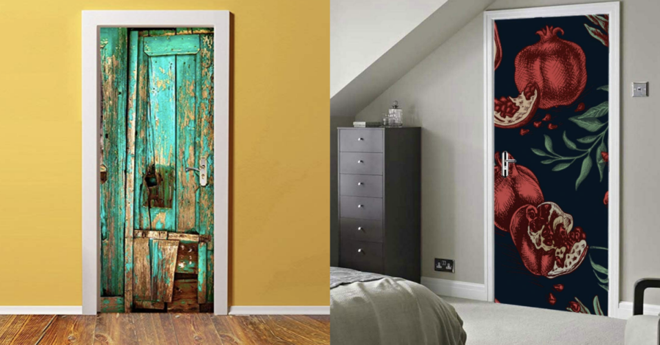 People Are Wallpapering Their Doors With These Scenic Door Adhesives, and We're Obsessed