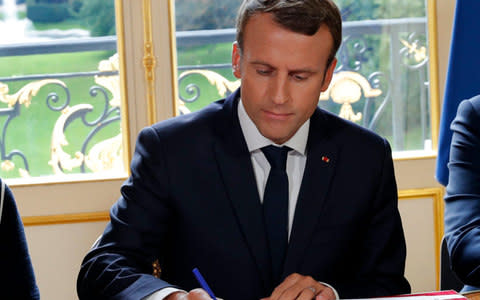 Emmanuel Macron - Credit: Philippe Wojazer/Reuters