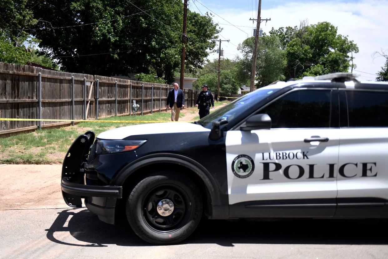 Lubbock police respond to a call on the 5200 block of 8th Street, Tuesday, May 21, 2024.