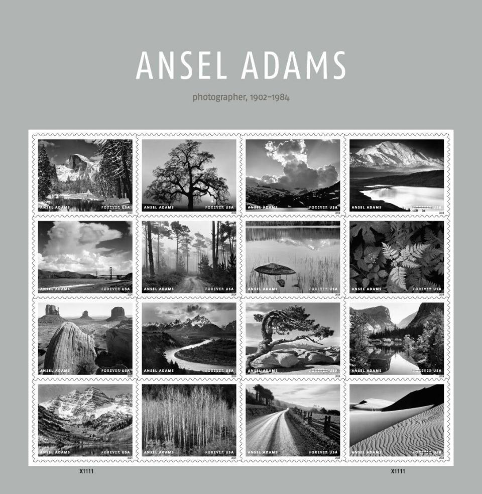 The work of famed photographer Ansel Adams will be on Forever stamps in 2024.