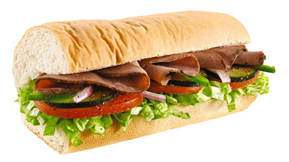 Subway: Roast Beef and Provolone Sandwich