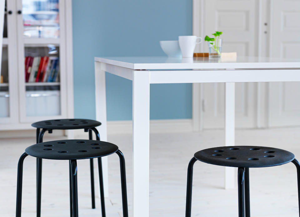 <body> <p>Stackable seating is a lifesaver for small spaces all around the house, in the kitchen and beyond. With stackable stools, you can set them out when you need them and stash them when you don't. Pick stools that fit under your dining room table or kitchen island to free up even more floor space. <em>Available at <a rel="nofollow noopener" href=" http://www.ikea.com/us/en/catalog/products/10135659/" target="_blank" data-ylk="slk:IKEA;elm:context_link;itc:0;sec:content-canvas" class="link ">IKEA</a>; $5 each.</em> </p> <p><strong>Related: <a rel="nofollow noopener" href=" http://www.bobvila.com/slideshow/16-sneaky-storage-ideas-12281?bv=relss#.VXCDqWRViko?bv=yahoo" target="_blank" data-ylk="slk:16 Sneaky Storage Ideas;elm:context_link;itc:0;sec:content-canvas" class="link ">16 Sneaky Storage Ideas</a> </strong> </p> </body>