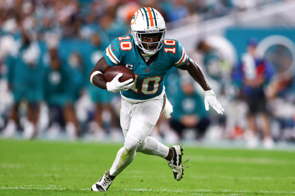 Tyreek Hill #10 of the Miami Dolphins 