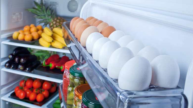 eggs in refrigerator