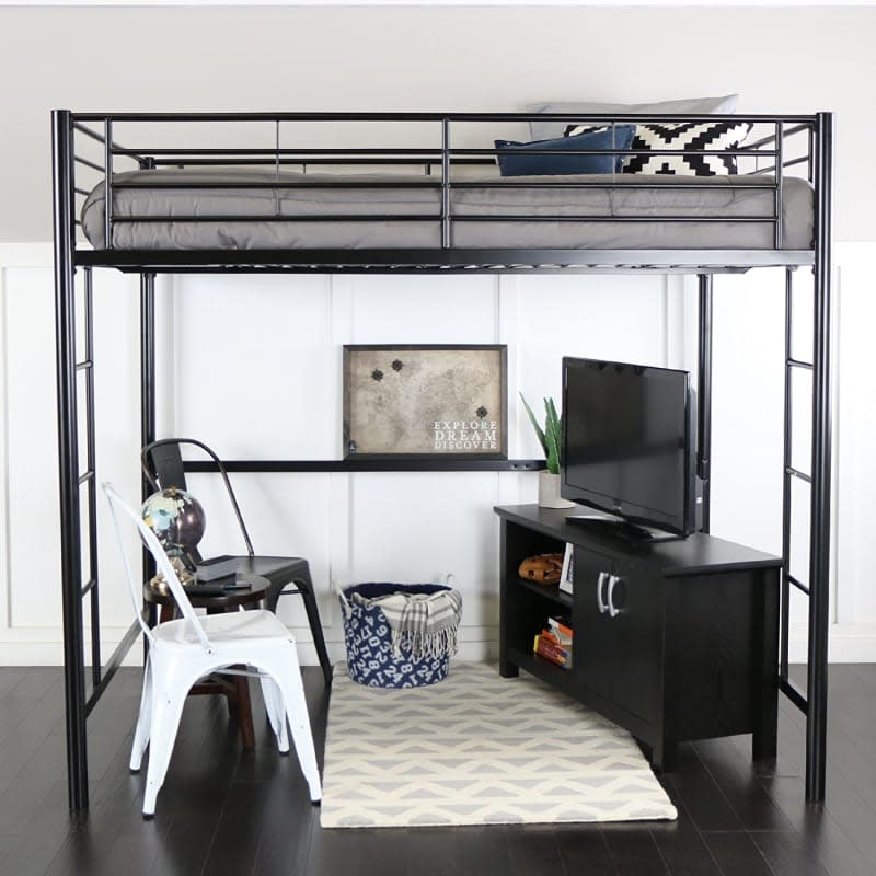 Walker Edison Metal Loft Bed