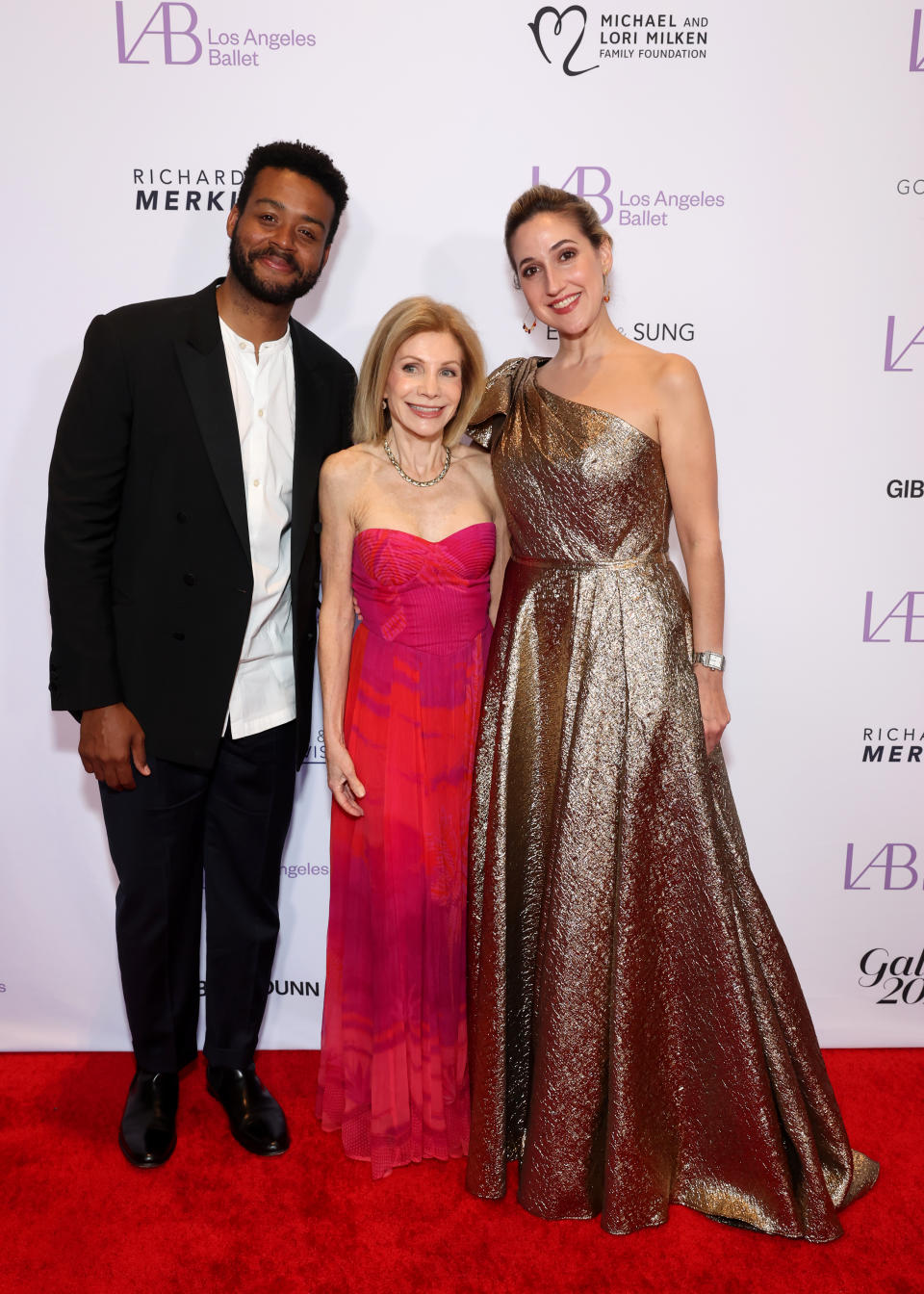 Kris Bowers and Jennifer Bellah Maguire with Melissa Barak at LA Ballet Gala