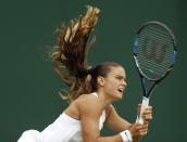 Britain Tennis - Wimbledon - All England Lawn Tennis & Croquet Club, Wimbledon, England - 30/6/16 Greece's Maria Sakkari in action against USA's Venus Williams REUTERS/Paul Childs