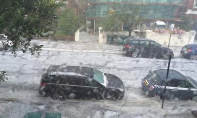 'Rivers Of Hail' As Summer Storm Sweeps Coast