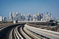 <b>The Dubai Metro</b> is a driverless, fully automated metro rail network in the United Arab Emirates city of Dubai. The Red Line and Green Line are operational, with three further lines planned.