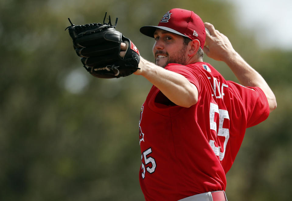 Dominic Leone should get a look in the ninth inning in St. Louis. (AP Photo/Jeff Roberson)