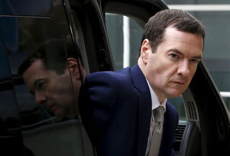 Britain's Chancellor of the Exchequer George Osborne arrives at an European Union finance ministers meeting in Luxembourg, June 19, 2015. REUTERS/Francois Lenoir -