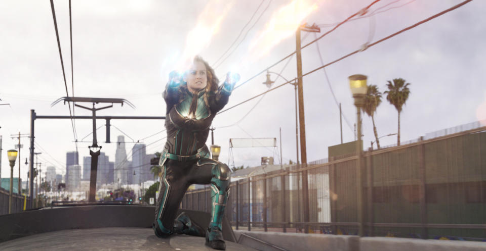 Marvel Studios' CAPTAIN MARVEL..Captain Marvel (Brie Larson) ..Photo: Film Frame..©Marvel Studios 2019 | null—null