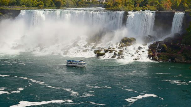 PHOTO: Maid of the Mist sightseeing boat at the US side of the Niagara Falls New York. (Education Images/Universal Images Group via Getty Images)