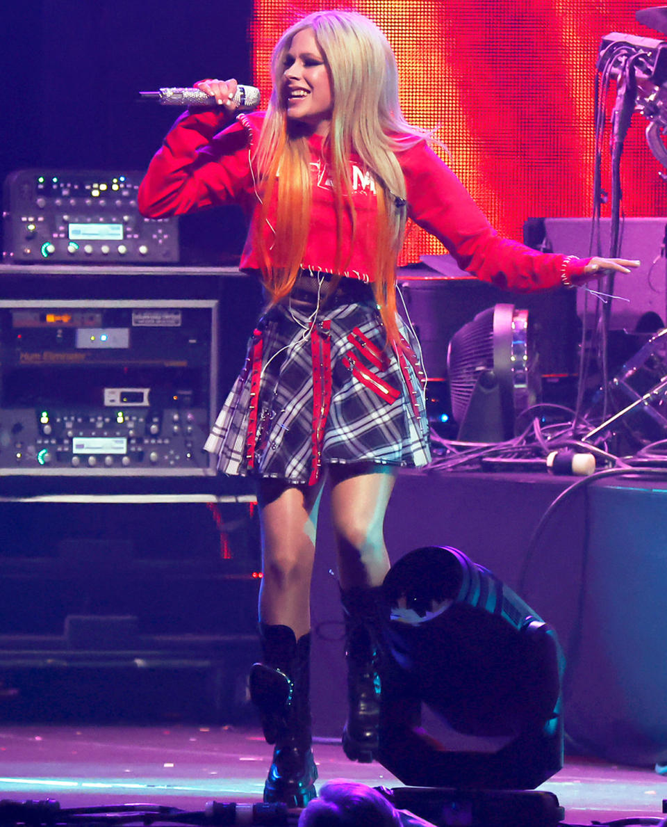 <p>Avril Lavigne brings her signature style to the iHeartRadio ALTer EGO show at The Forum in Inglewood, California, on Jan. 15.</p>