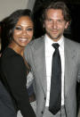 <p><em><em><em>The Words</em> co-stars Saldana and Bradley Cooper started dating after Saldana called off her engagement and were seen together at a party on Dec. 12, 2012, for <em>Silver Linings Playbook</em>. The on-again off-again relationship lasted just over a year. (Photo: Jeff Vespa/Getty Images) </em></em></p>