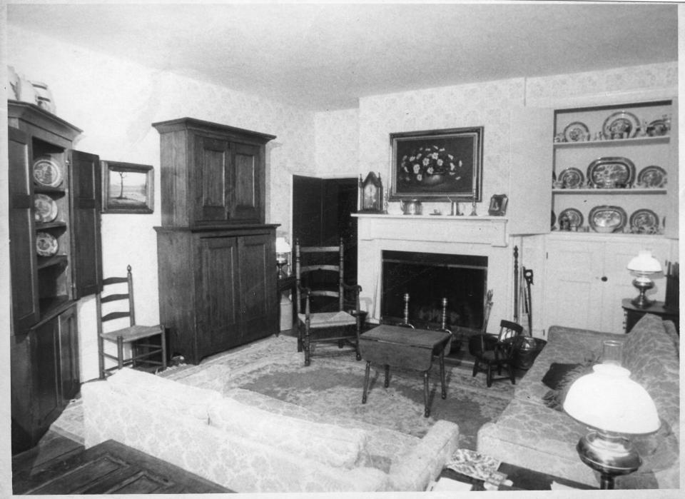 The renovated living room of Midland Park's Baldwin House.