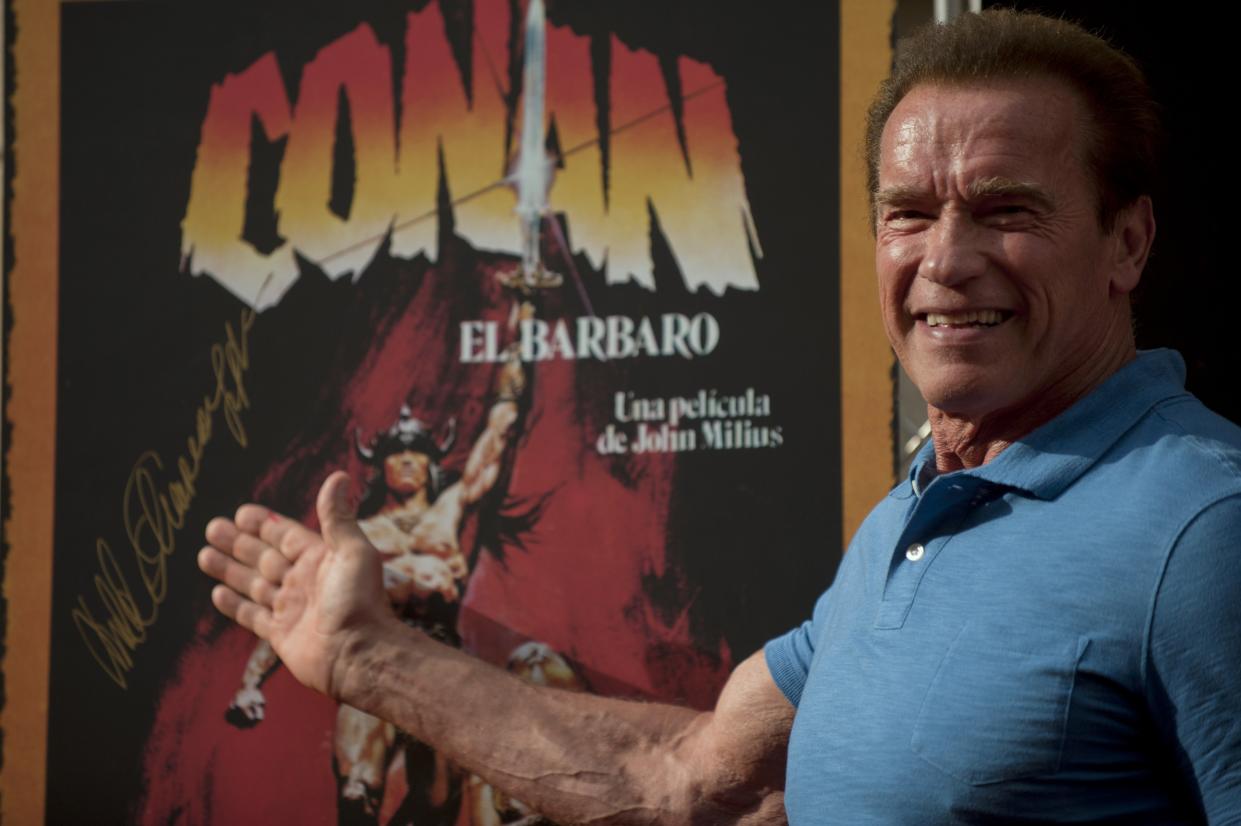 'Conan, el bárbaro' sirvió para que Arnold Schwarzenegger cumpliera su sueño de ser actor protagonista cuando Hollywood lo rechazaba por su acento alemán (Foto de Jorge Guerrero/AFP via Getty Images)