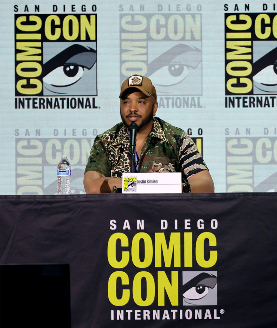 Justin Simien speaks onstage at Collider: Directors On Directing panel during 2023 Comic-Con International: San Diego at San Diego Convention Center on July 21, 2023 in San Diego, California.