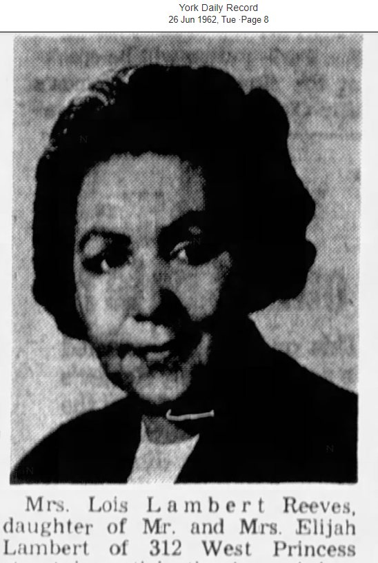 Lois Lambert Reeves attended William Penn High School, and by the time she graduated in 1935, her poetry had been published in the school and local newspapers.