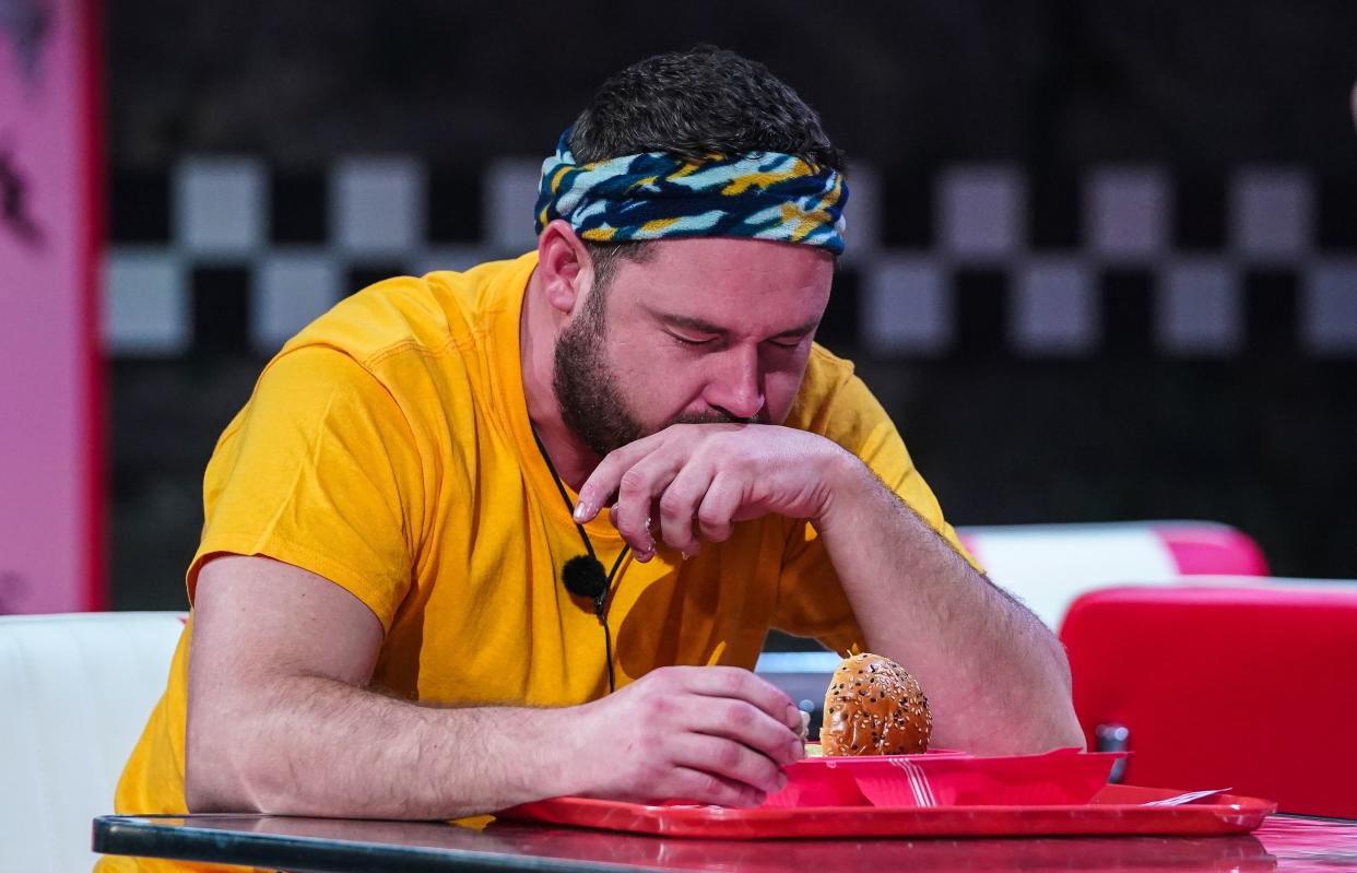 STRICT EMBARGO - NO USAGE BEFORE 22:10 GMT, 22 Nov 2021 - EDITORIAL USE ONLY
Mandatory Credit: Photo by Kieron McCarron/ITV/Shutterstock (12613355ai)
Trial, The Castle's Dreaded Diner - Danny Miller
'I'm a Celebrity - Get Me Out of Here!' TV Show, Series 21, Gwrych Castle, Wales, UK - 22 Nov 2021