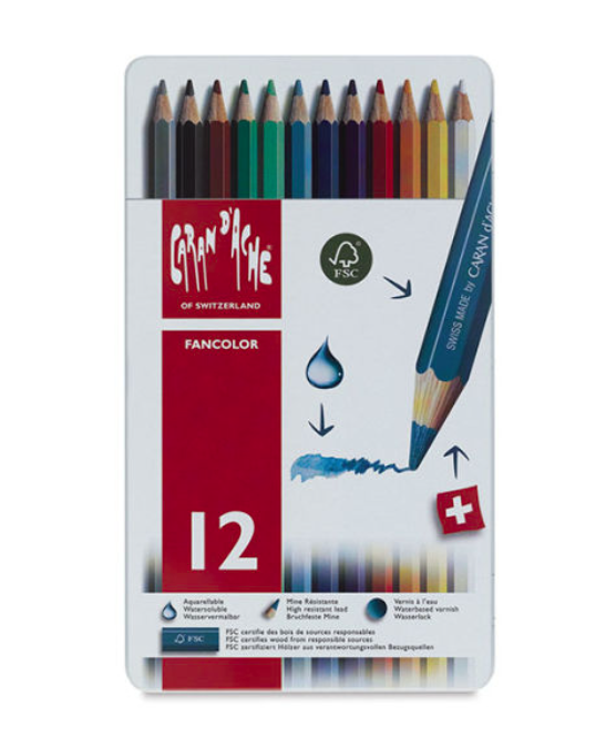 Faber-Castell Grip Watercolor EcoPencils - 12 Water Color Pencils