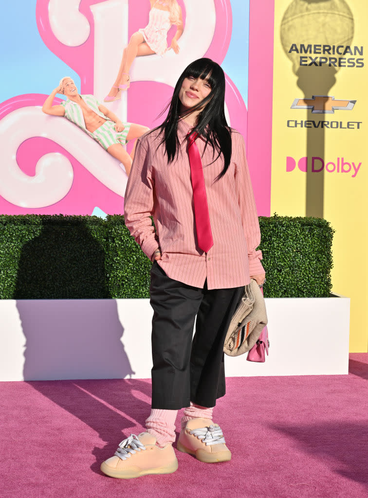 LOS ANGELES, CALIFORNIA - JULY 09: Billie Eilish attends the World Premiere of 'Barbie' at Shrine Auditorium and Expo Hall on July 09, 2023 in Los Angeles, California. (Photo by Axelle/Bauer-Griffin/FilmMagic)