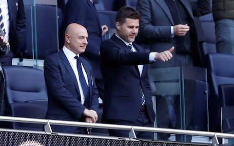 Even when moving into Tottenham's new stadium, Pochettino appeared to undermine chairman Daniel Levy with his comments - Credit: ACTION IMAGES