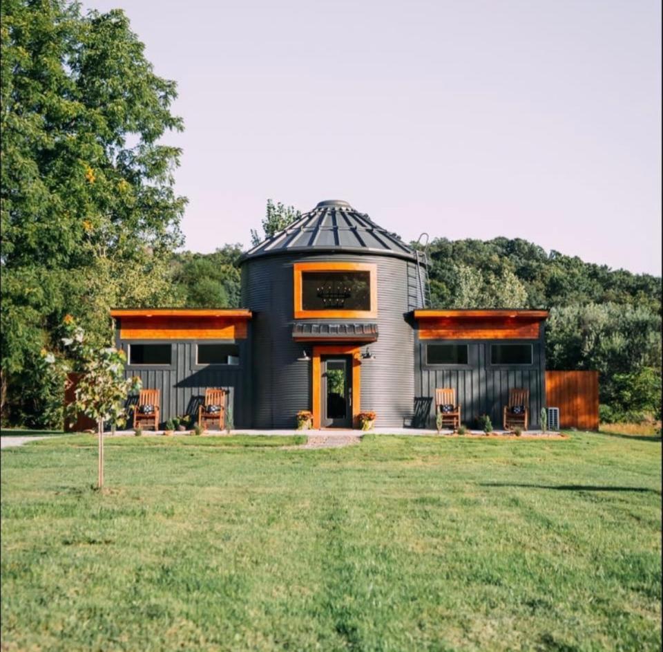 Matt and Shelley Carter transformed a grain silo into tiny home