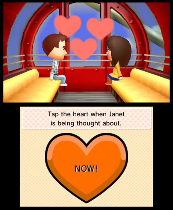 FILE - This image provided by Nintendo shows a scene from the video game "Tomodachi Life." Nintendo is apologizing and pledging to be more inclusive after being criticized for not recognizing same-sex relationships in English editions of the life-simulator video game. But the publisher said it was too late to make changes. Nintendo came under fire from fans and gay rights organizations in early May 2014 after refusing to add same-sex relationship options to the game set for release June 6, 2014 in North America and Europe. (AP Photo/Nintendo)