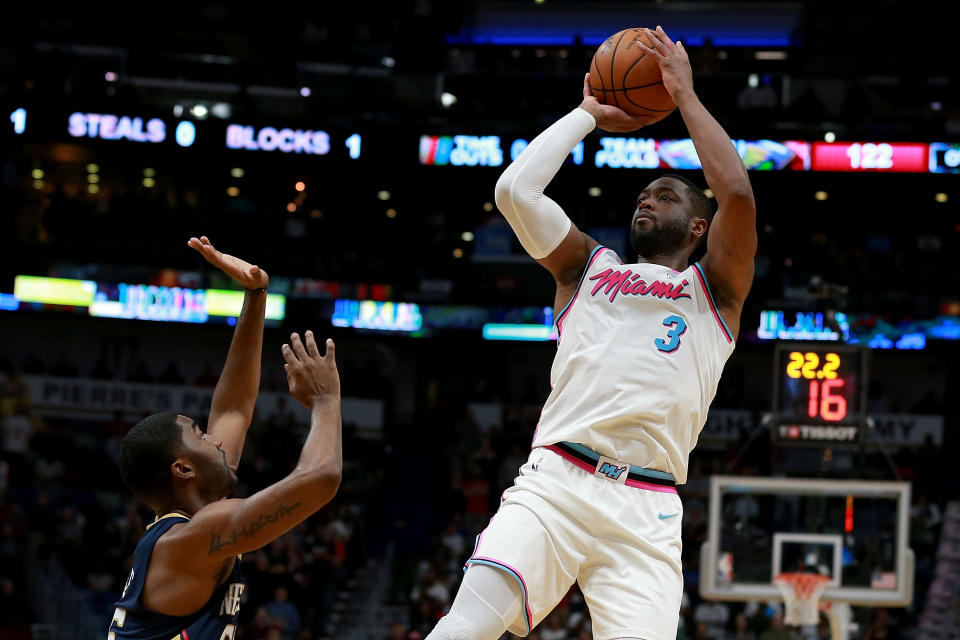 Dwyane Wade is at home again with the Miami Heat. (Getty)