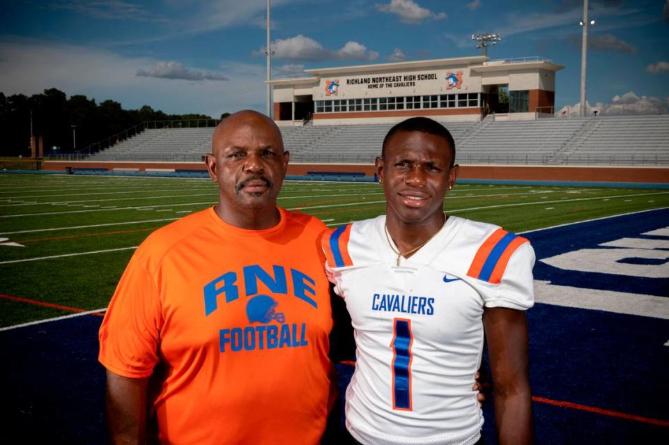 Walt Wilson is the head football coach at Richland Northeast High School. His son Will Wilson is a quarterback on the team.