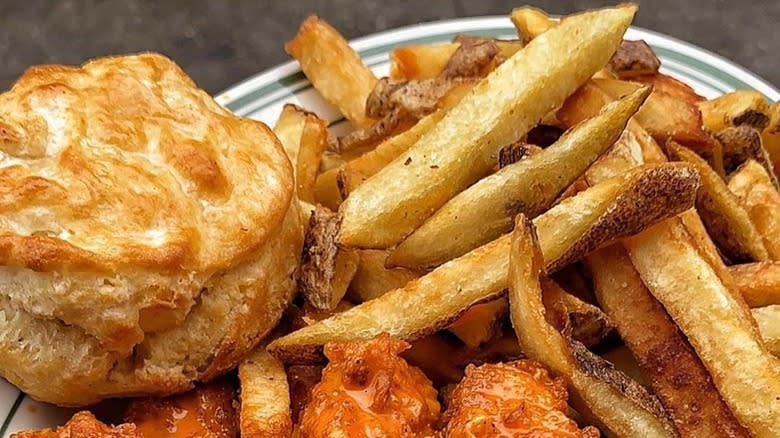 Fried chicken and french fries