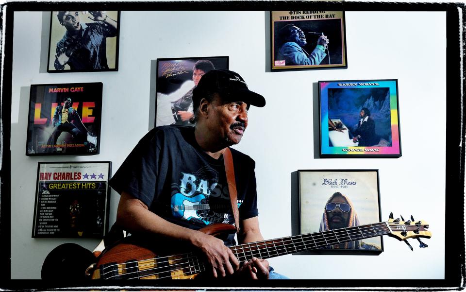 Jimmy Church, posing at his Nashville home April 4, 2014, had his own band and played music with many artists on Jefferson Street.