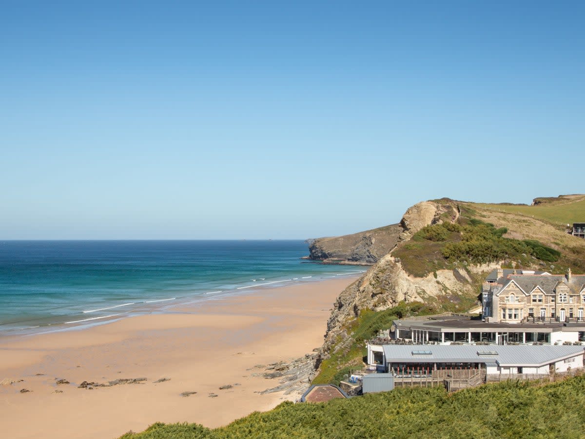 Watergate Bay Hotel has a prime position above one of Cornwall’s best surfing beaches  (Holly Donnelly)