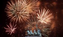 Fireworks explode during New Year celebrations over the Brandenburger Tor gate in Berlin January 1, 2013.