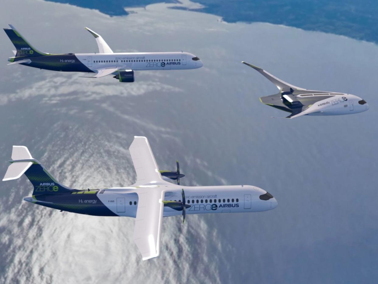 Airbus has plans for emission-free, hydrogen-powered commercial planes  (Airbus)