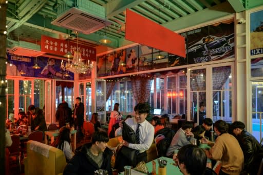 The Pyongyang Bar's clientele are largely curious Southerners, with the occasional Northern defector