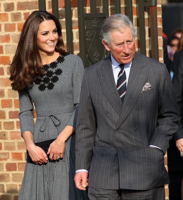 LONDON, ENGLAND – MARCH 15: Catherine, Duchess of Cambridge and Prince Charles, Prince of Wales visit The Prince’s Foundation for Children and The Arts at Dulwich Picture Gallery on March 15, 2012 in London, England. (Photo by Danny Martindale/WireImage)