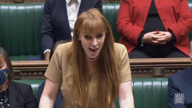 Labour deputy leader Angela Rayner asked Johnson if he wanted to “correct the record” following his denials. (Photo: House of Commons - PA Images via Getty Images)
