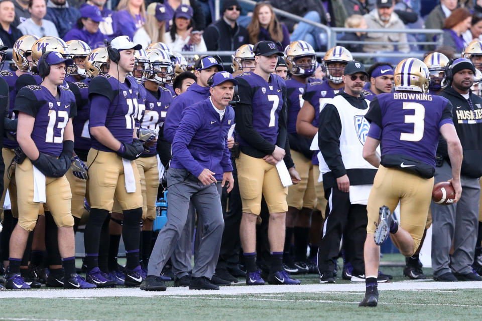 Washington is looking to win its second Pac-12 title in three years. (Photo by Jesse Beals/Icon Sportswire via Getty Images)