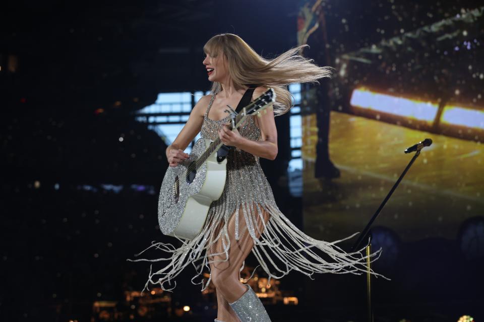 Taylor Swift performs at Ford Field in Detroit on Saturday, June 10, 2023.