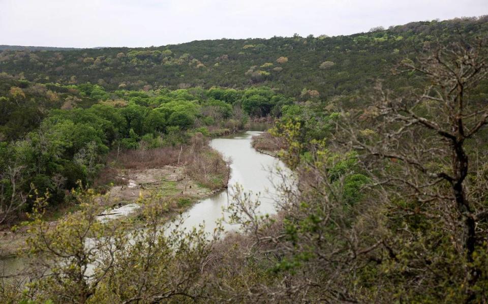 Russell Creek winds through Palo Pinto Mountains State Park on Monday, April 1, 2024.